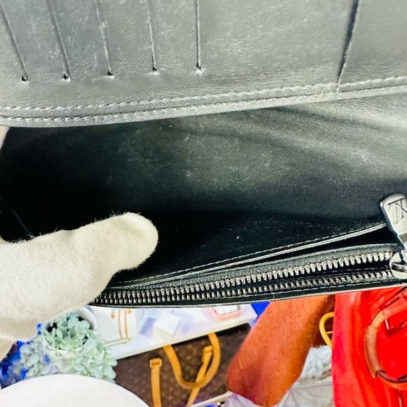 Louis Vuitton Black Dark Infinity Leather Brazza Large Bi-Fold Wallet Virgil Abl - Picture 9 of 15